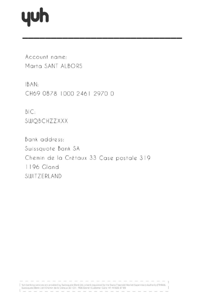 Your Account Details | PDF