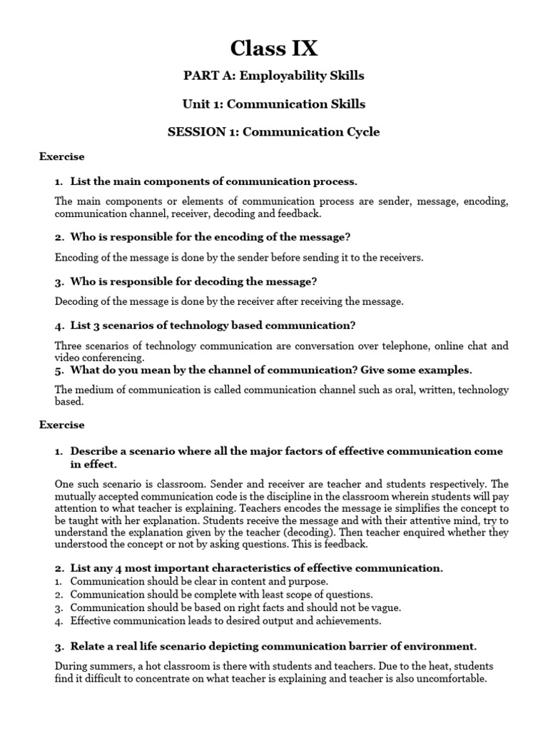 Communication Skills Pdf