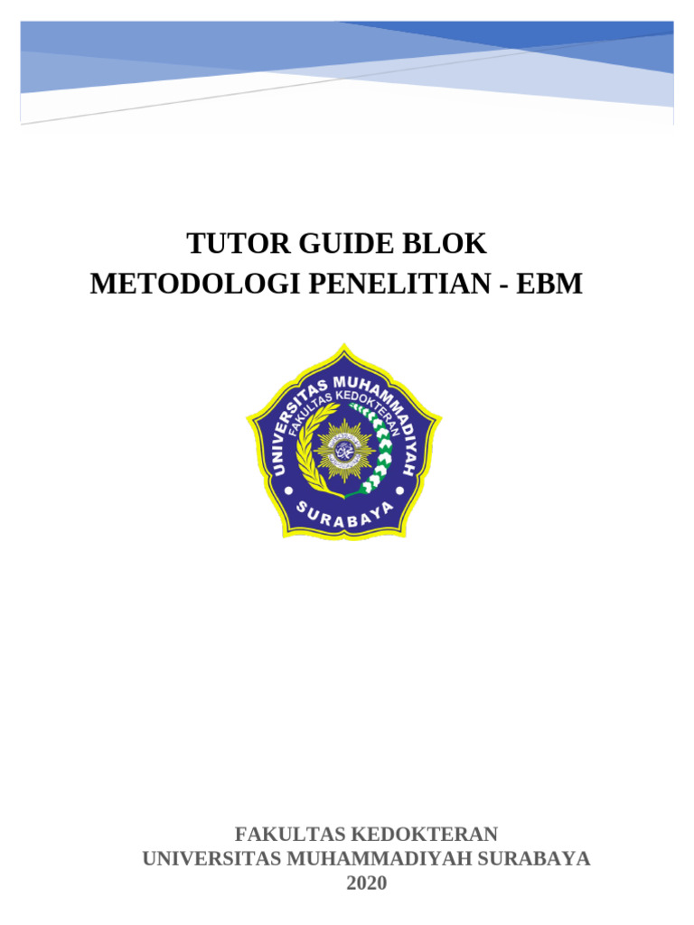 Tutor Guide Ebm Skenario Terapi 050120 | PDF