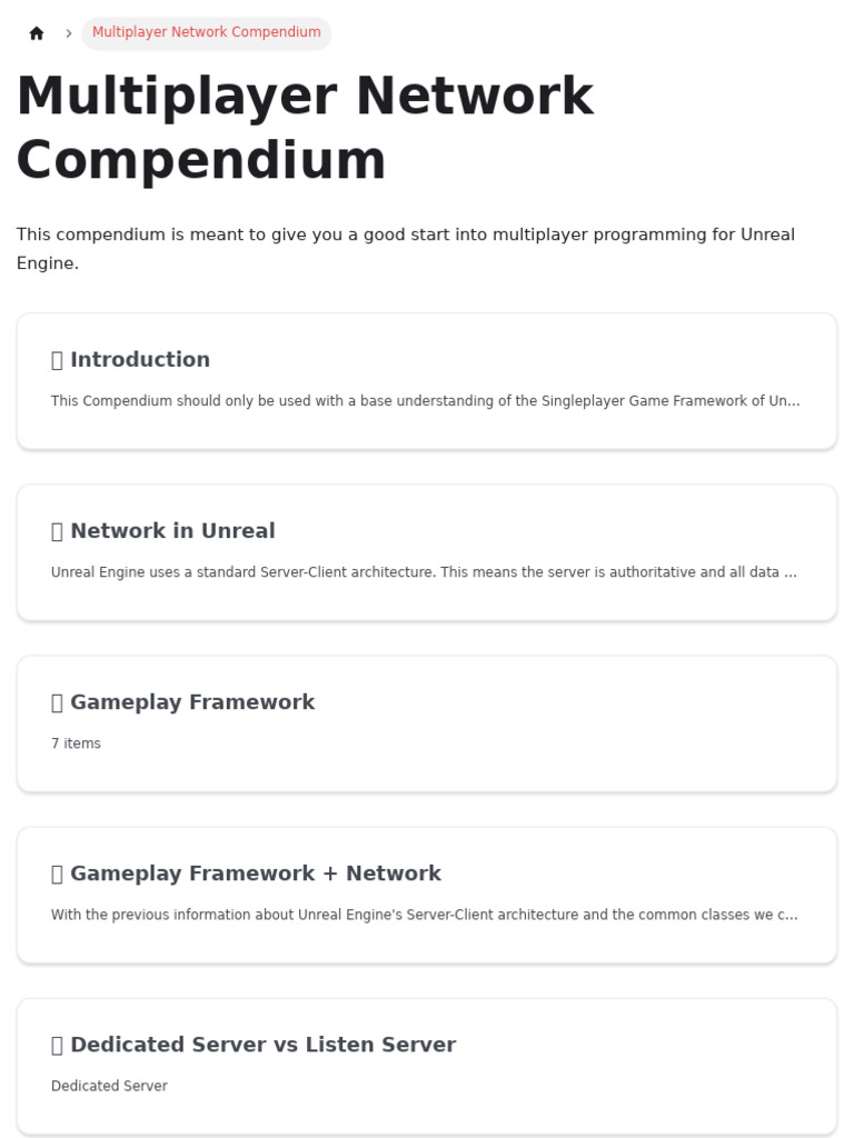 Multiplayer Network Compendium | PDF