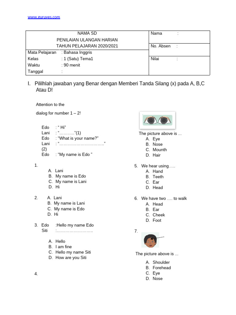 English Kelas 4 Pdf