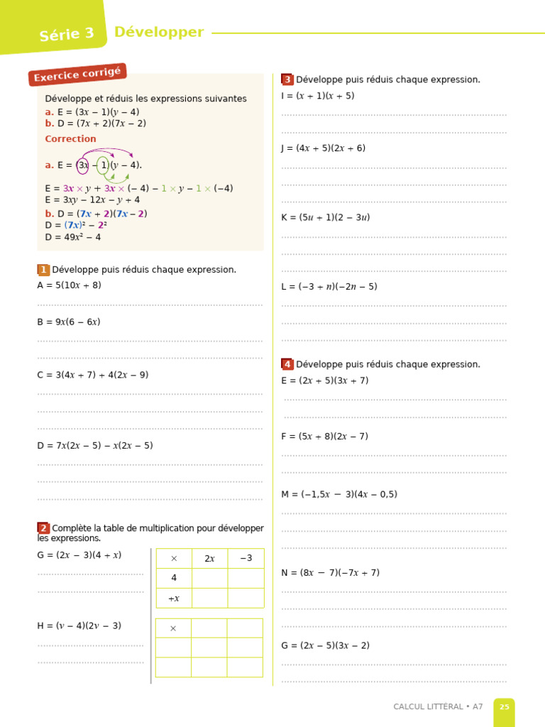 Exercices de développement en mathématiques | PDF | Méthodes et ...