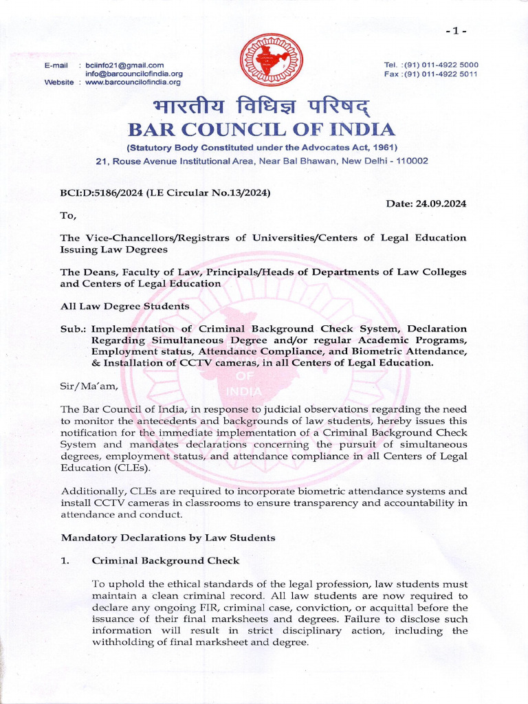 Implementation of A Criminal Background Check System BCI New ...
