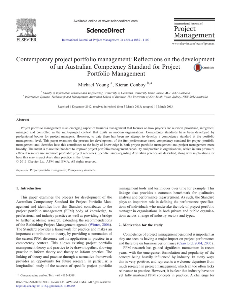 Contemporary Project Portfolio Management Reflections On The ...