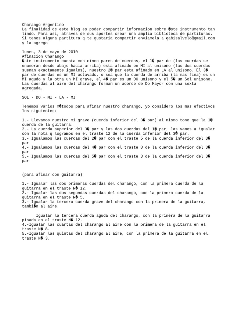 Afinar Charango Pdf