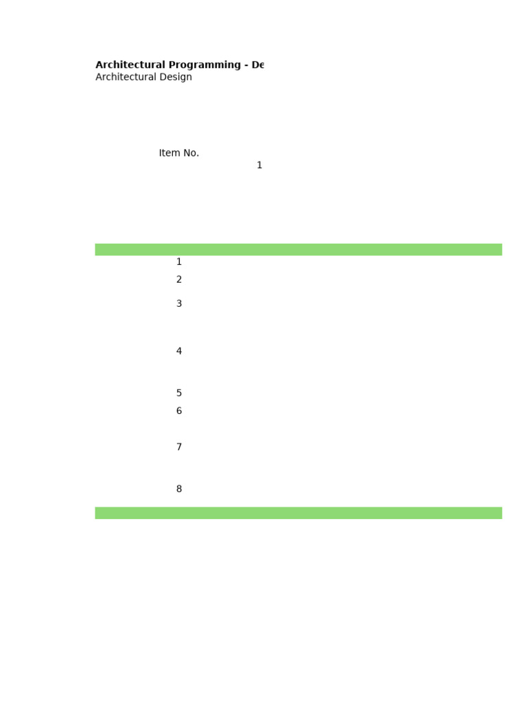 Architectural Space Programming | PDF