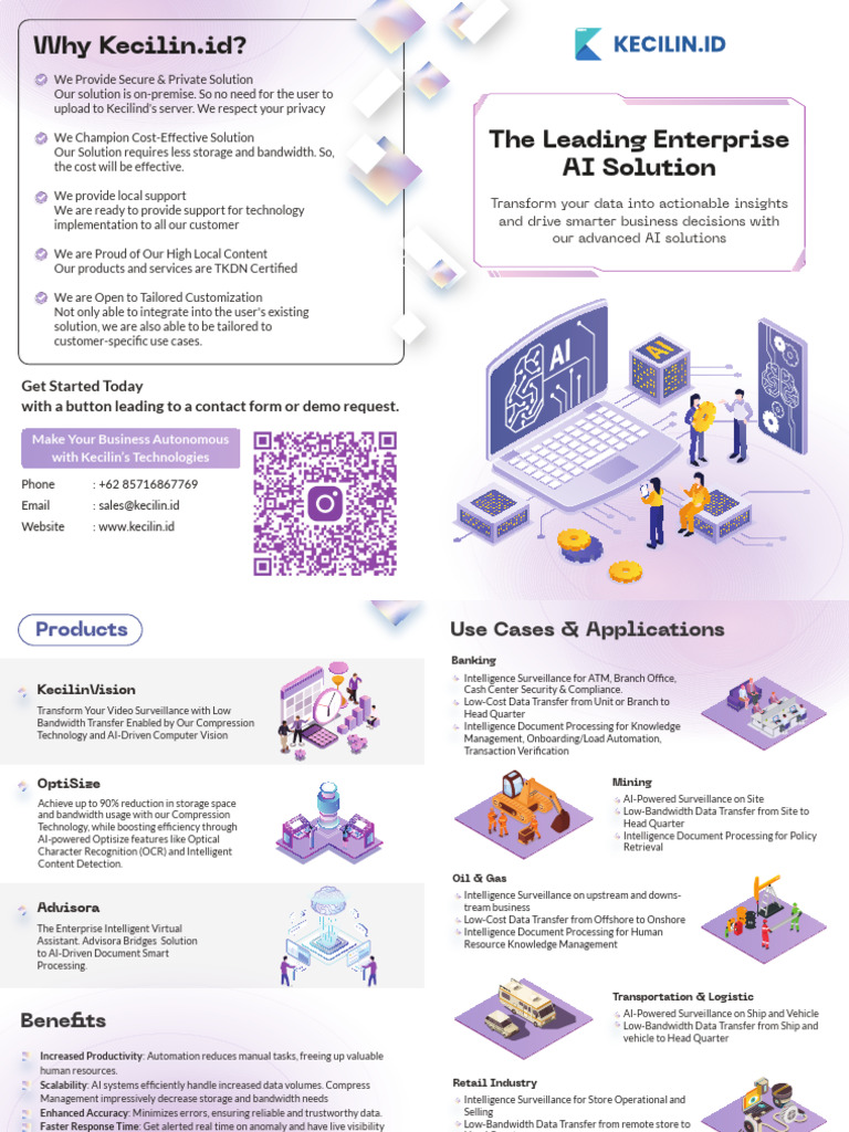 05#brosur - Kecilin - Id The Leading Enterprise AI Solution | PDF