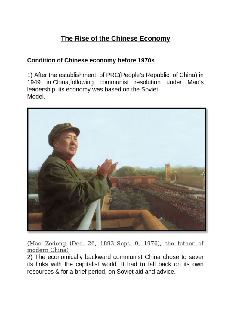 Rise of Chinese Economy | PDF | China | World Politics