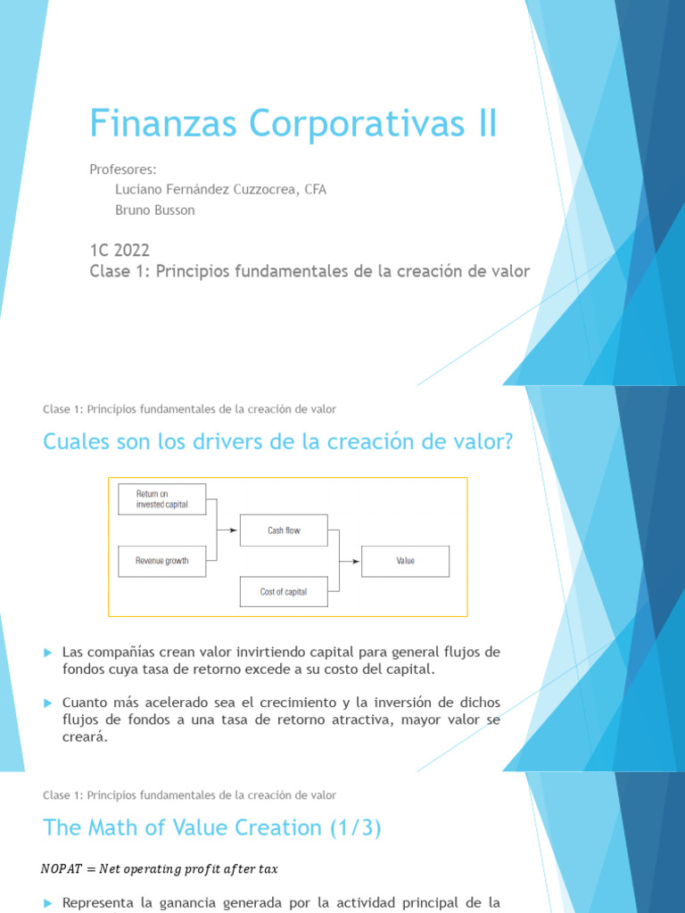 Creación de Valor en Finanzas Corporativas | PDF | Compartir (Finanzas ...