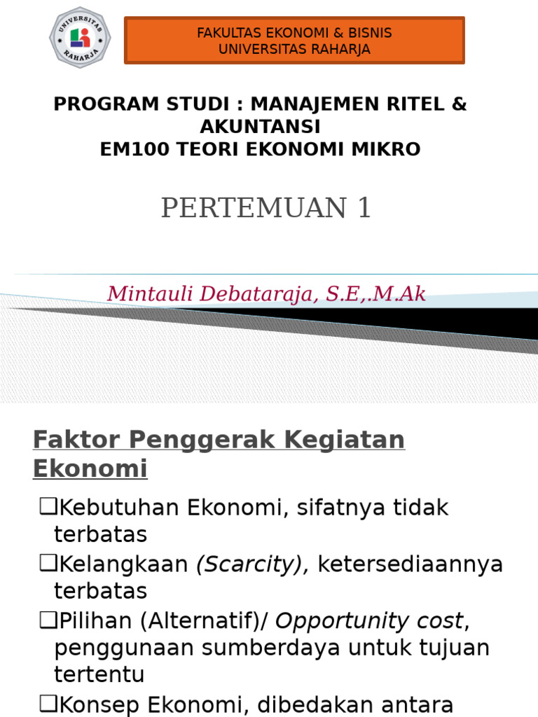 Pertemuan 1 | PDF