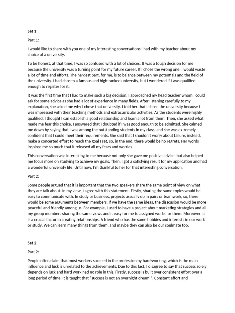 Speaking Test | PDF
