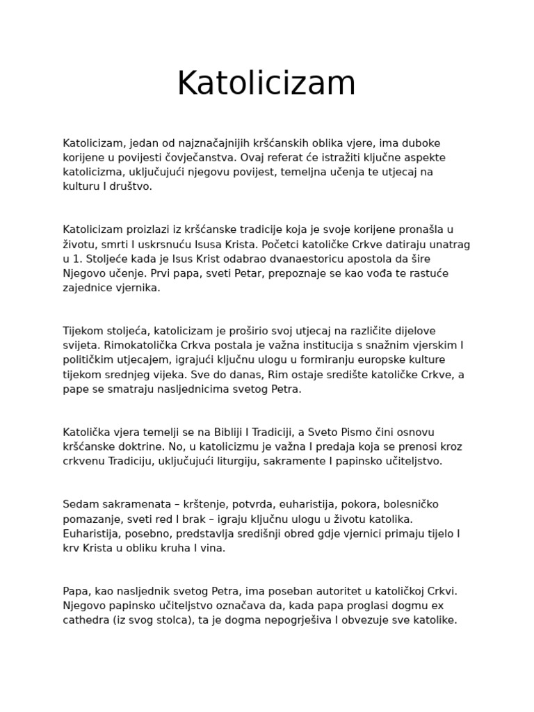 Katolicizam | PDF