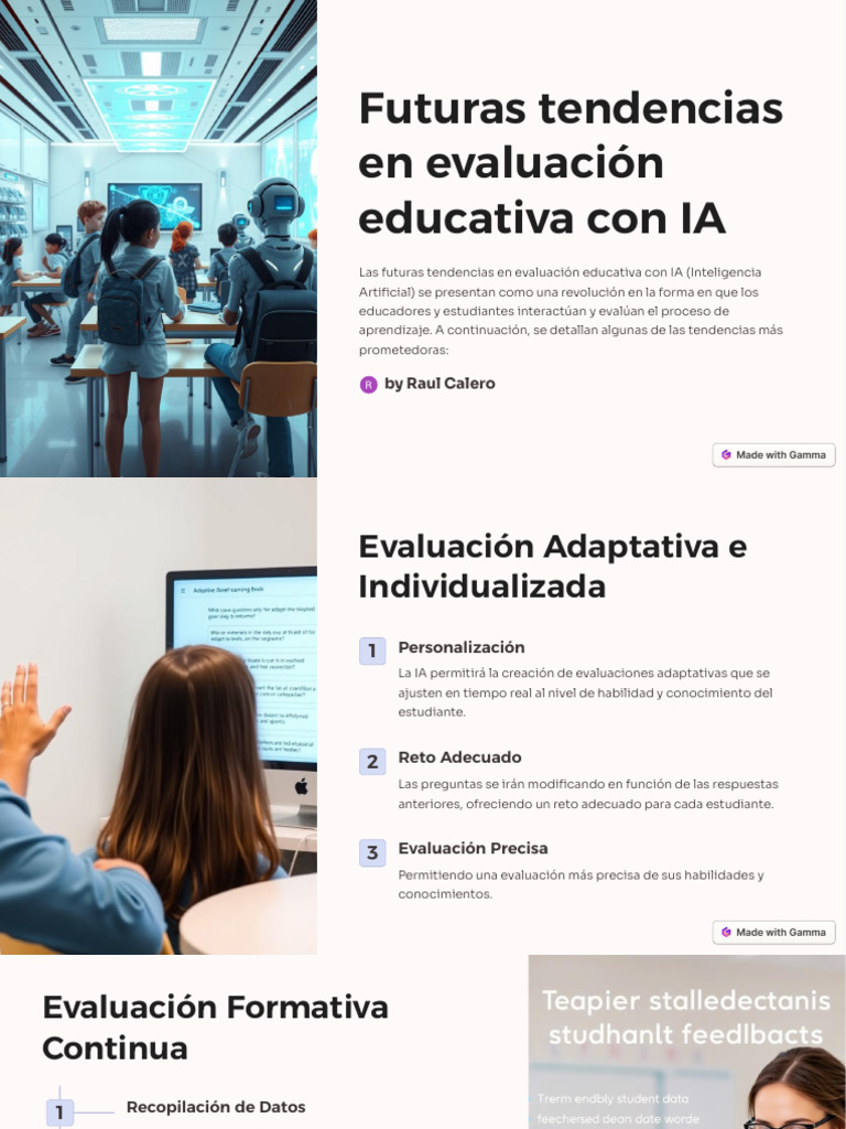 Futuras Tendencias en Evaluacion Educativa Con IA | PDF