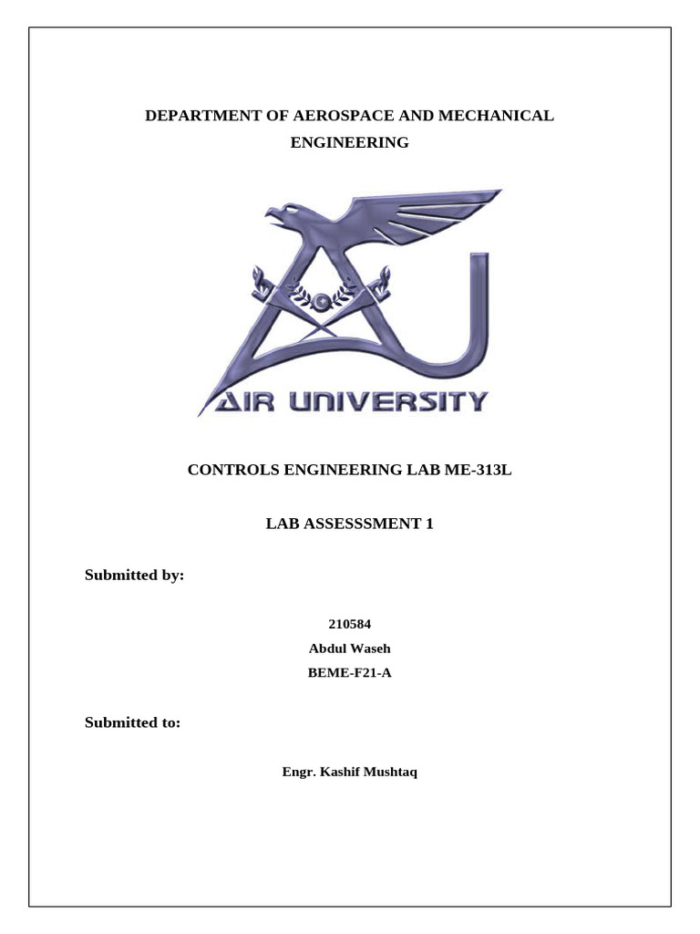 Lab Assessment 1 Control Lab Pdf