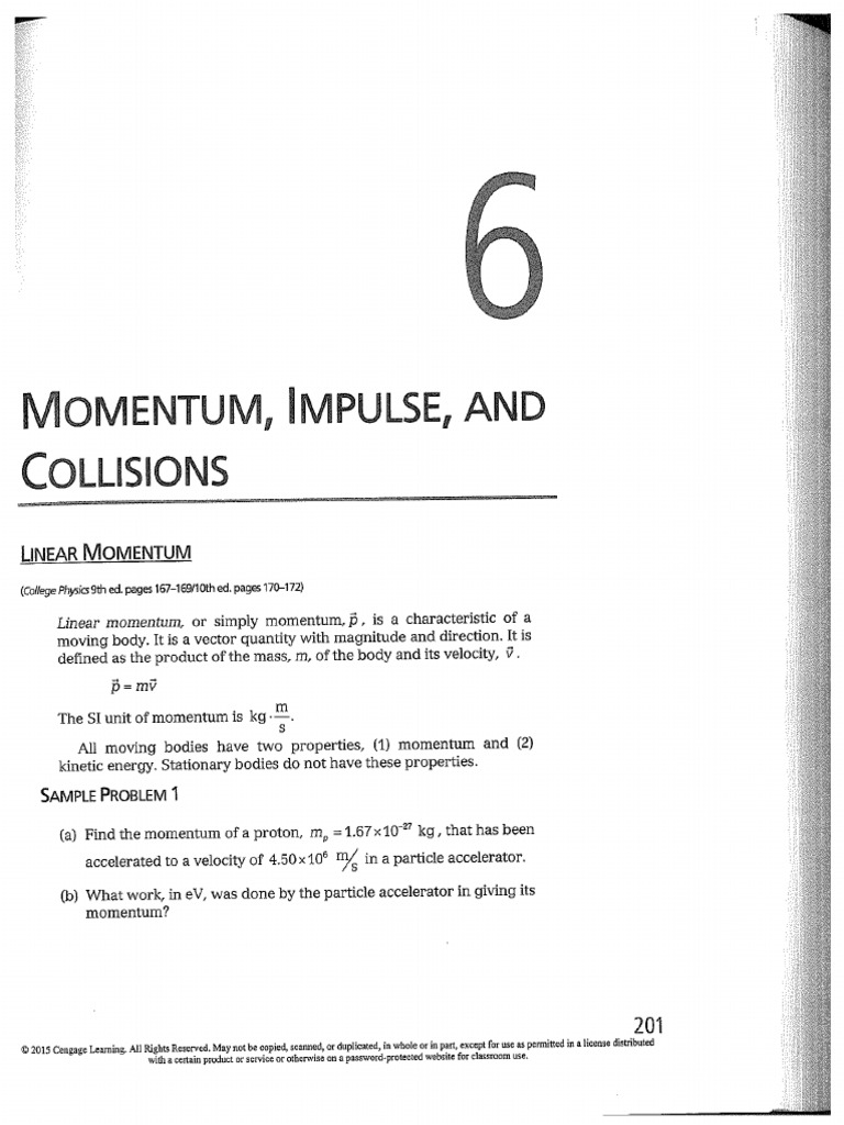 Test Prep CH 6 Notes - Momentum Impusles Collisions | PDF