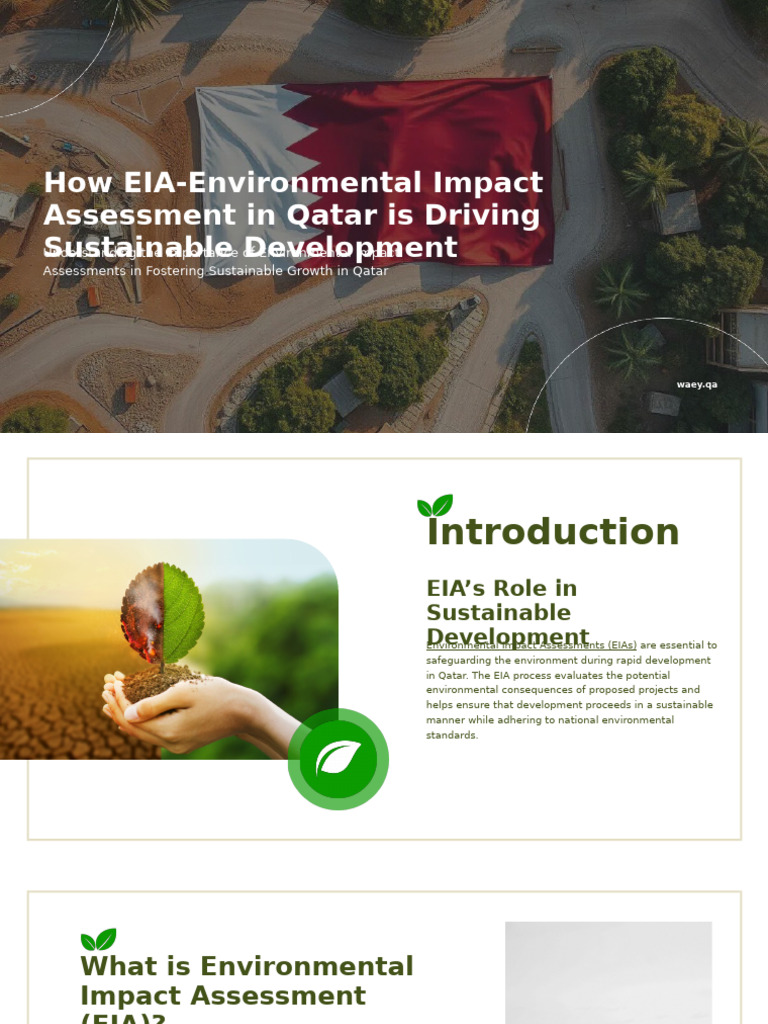 EIA's Role in Qatar's Sustainability | PDF | Environmental Impact ...