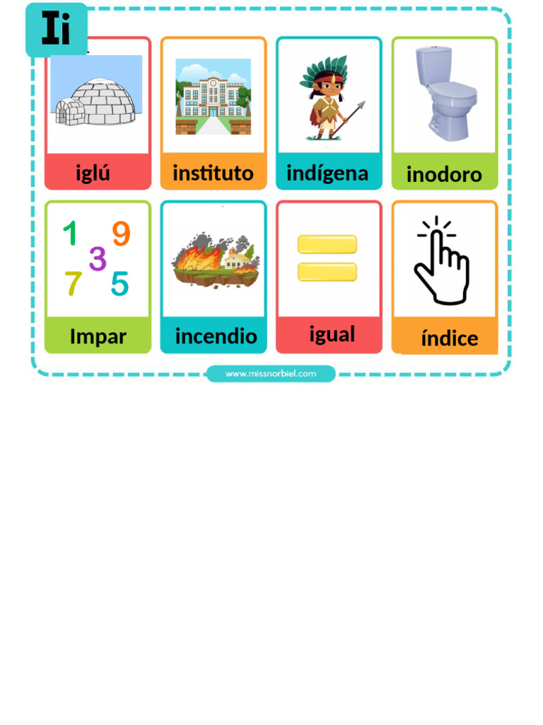 Palabras e Imagenes Con I | PDF