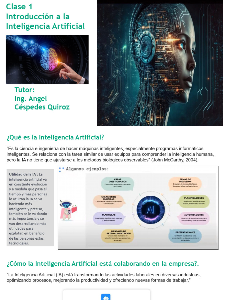 Introducción a la Inteligencia Artificial | PDF | Inteligencia ...