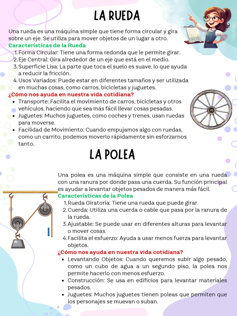 La Rueda y La Polea - FICHAS PDF | PDF