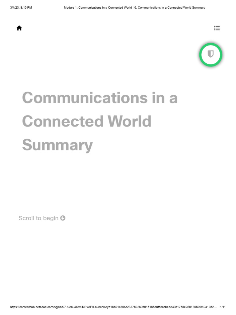 Module 1 Communications In A Connected World 6 Communications In A