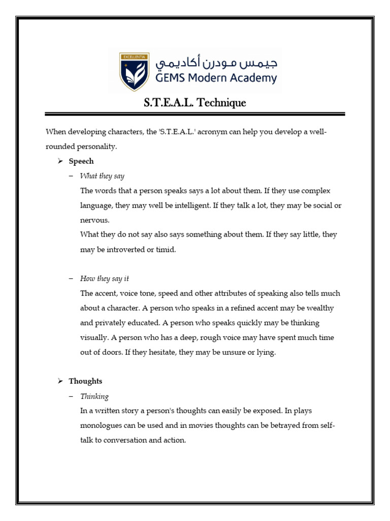 S.T.E.A.L. Technique | PDF