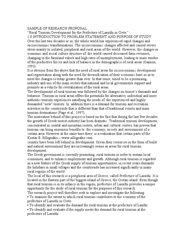 Tourism research proposal example picture