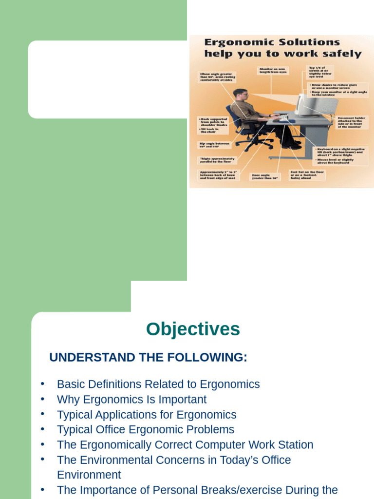 Ergonomics (For Office Personnel) | PDF