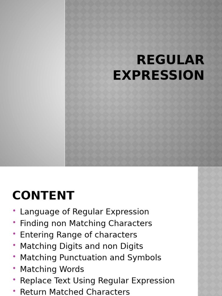 Regular Expression | PDF