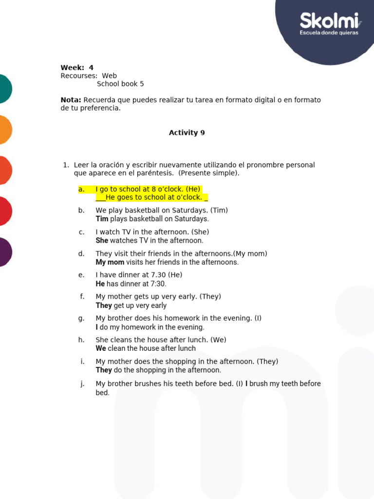 Copia de ACtividad 4-Semana4 | PDF | Artes del Lenguaje y Comunicación