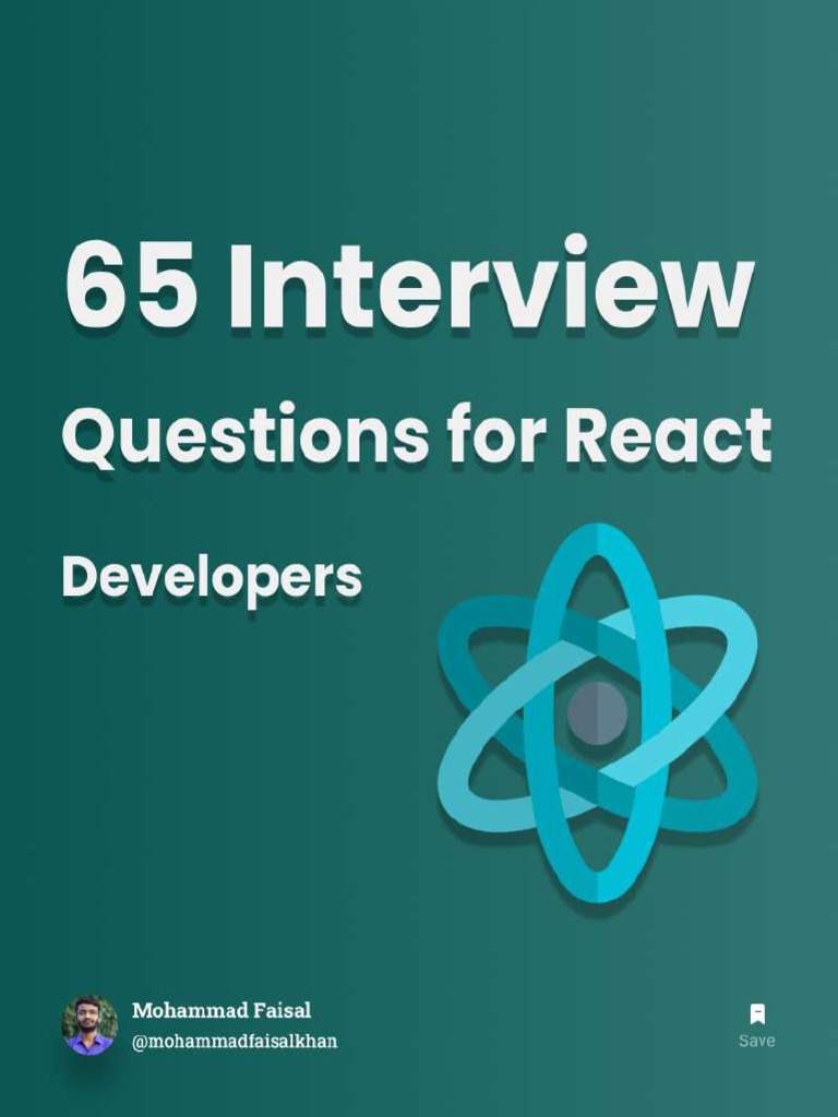 Top 65 React Interview Questions of React Js | PDF