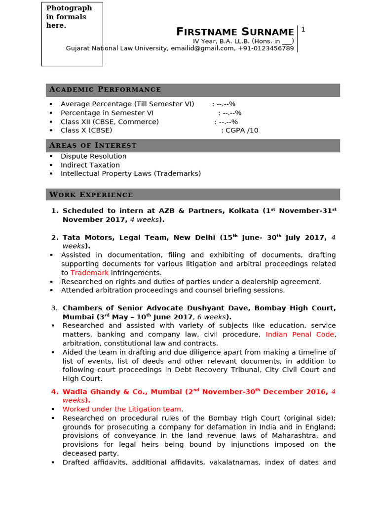 CRA CV Format | PDF