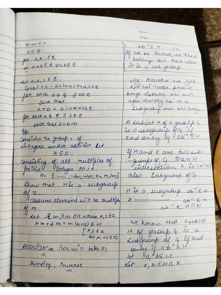 Group Maths F Notes | PDF