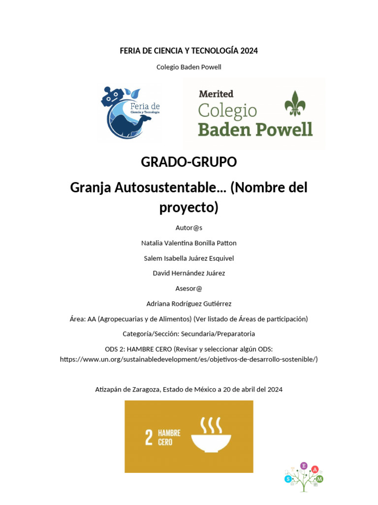Ejemplo de Protoco Final de Proyecto de Ciencias | PDF