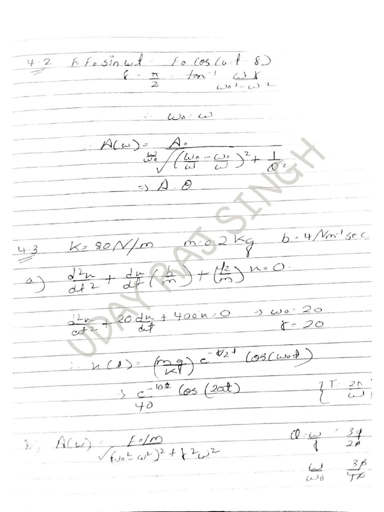 Chapter 4 Forced Vibrations and Resonance PDF