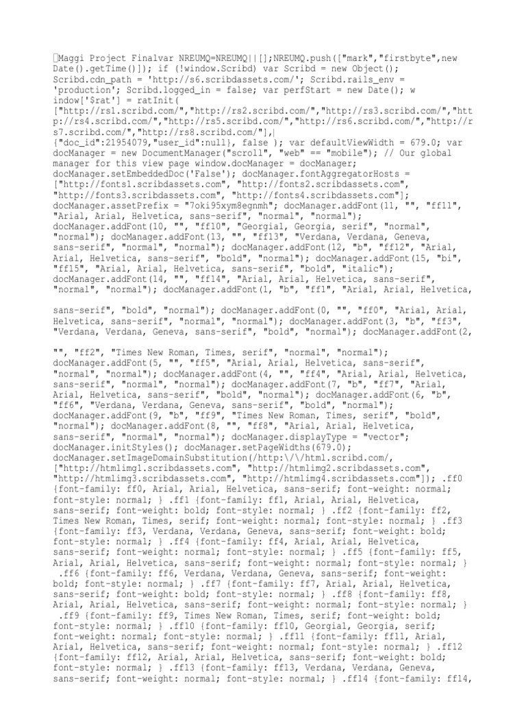 Maggi Project Final | PDF
