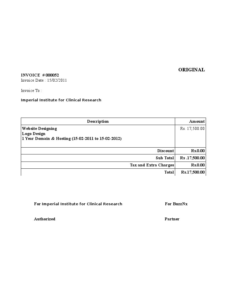 Invoice for IICR Services | PDF | Business | Technology & Engineering