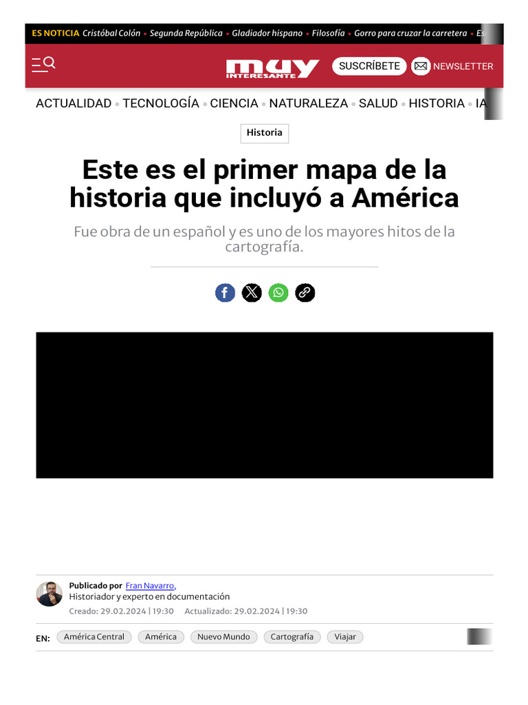 Primer Mapamundi con América: Juan de la Cosa | PDF | Mapa | Cartografía