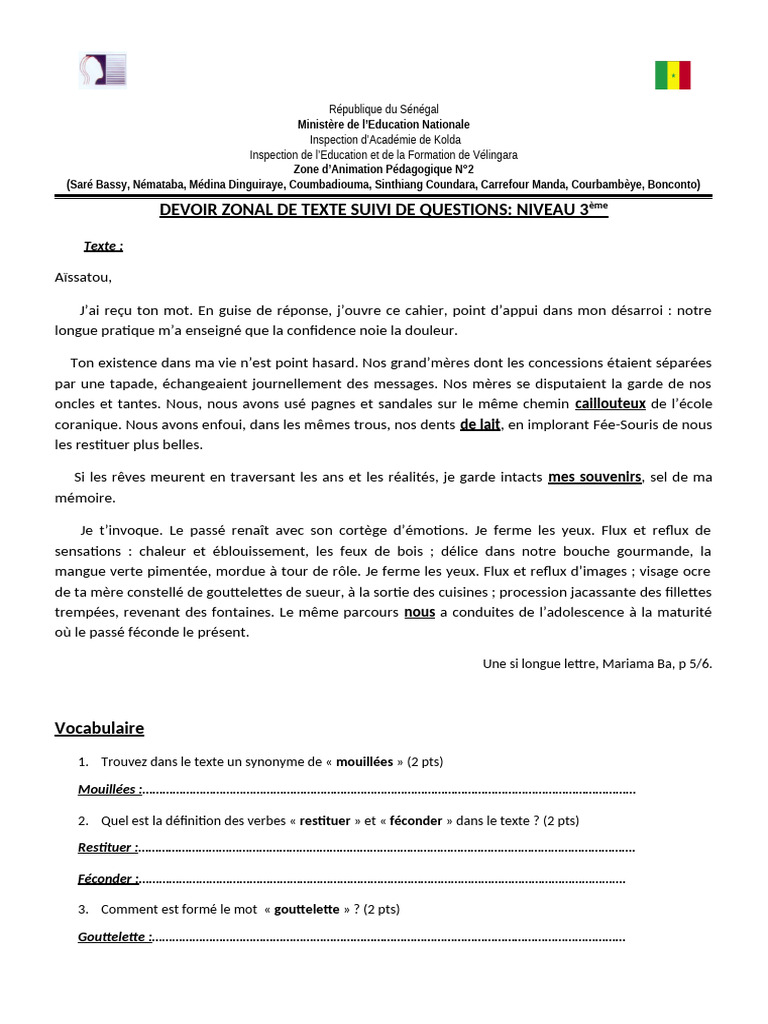 TSQ 3ème . | PDF