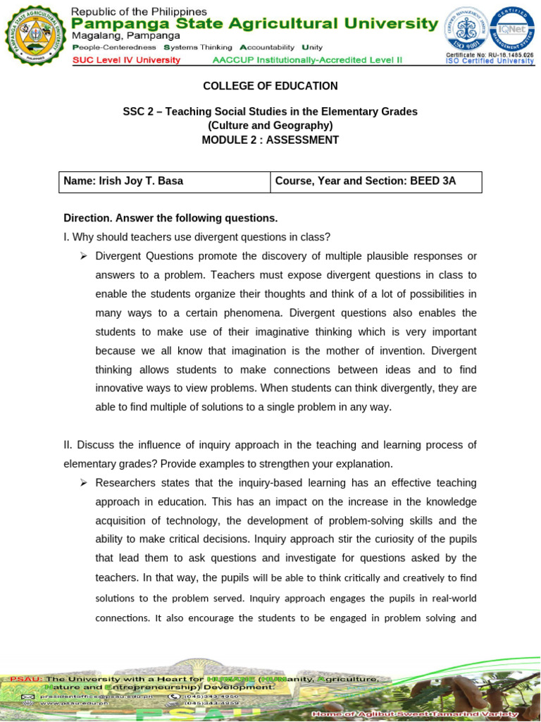 Basa, Irish Joy - MODULE-2-Assessment | PDF