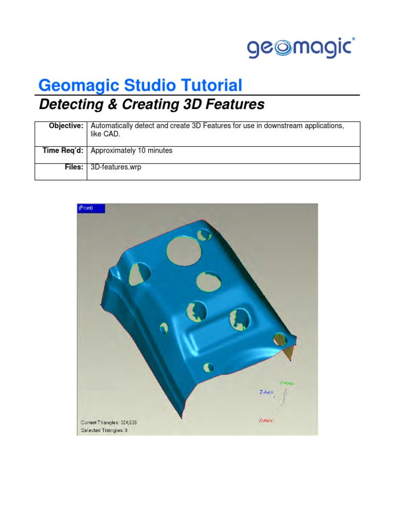 Geomagic Studio 3D Features Tutorial | PDF
