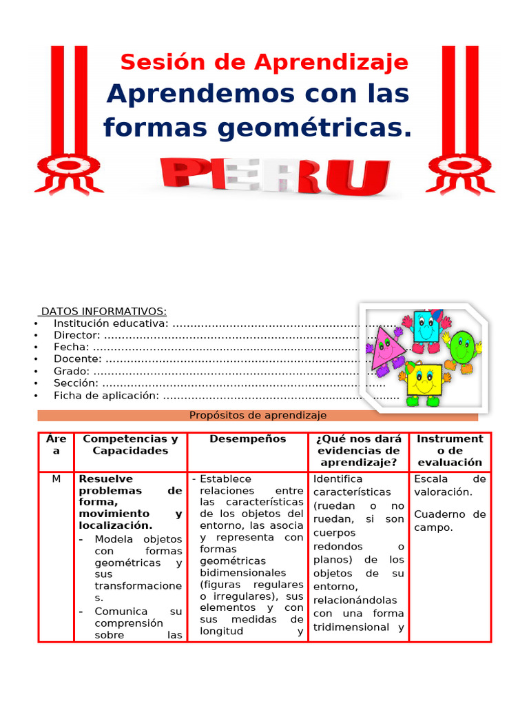 Aprendemos Con Las Formas Geométricas. | PDF