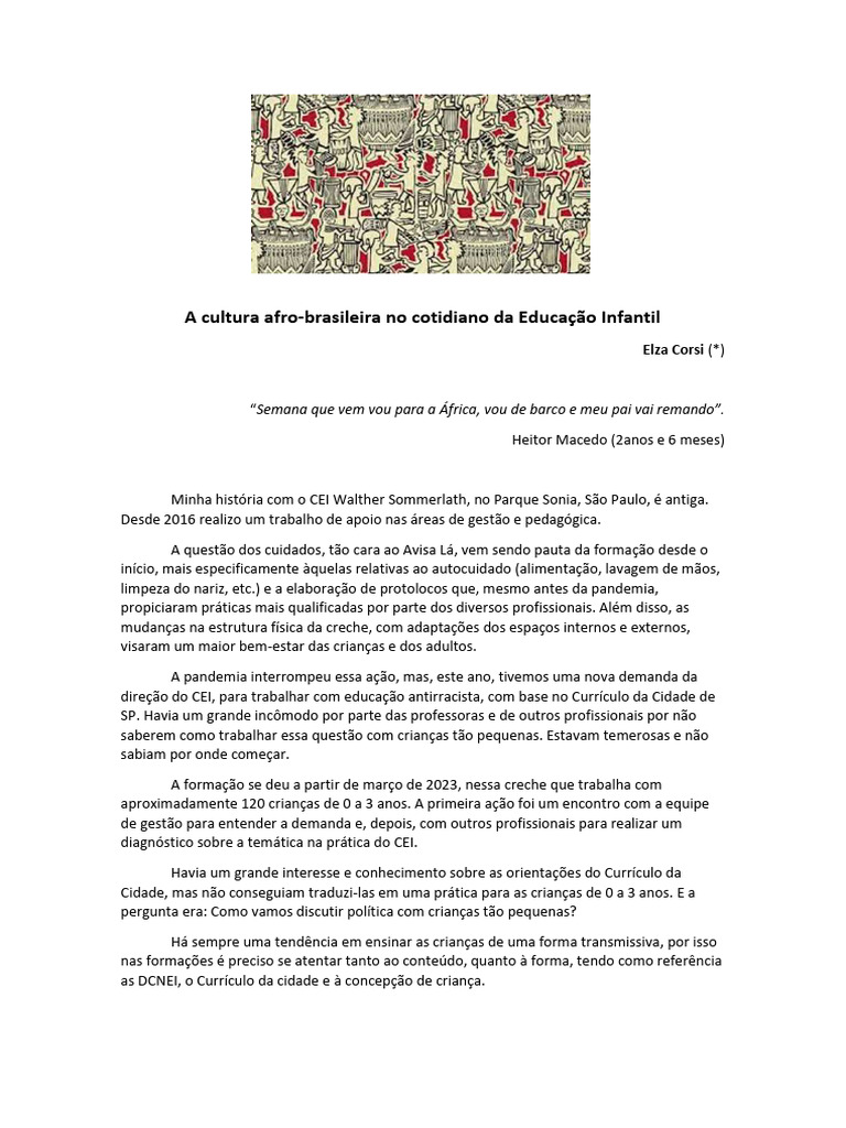 A Cultura Afro Brasileira | PDF