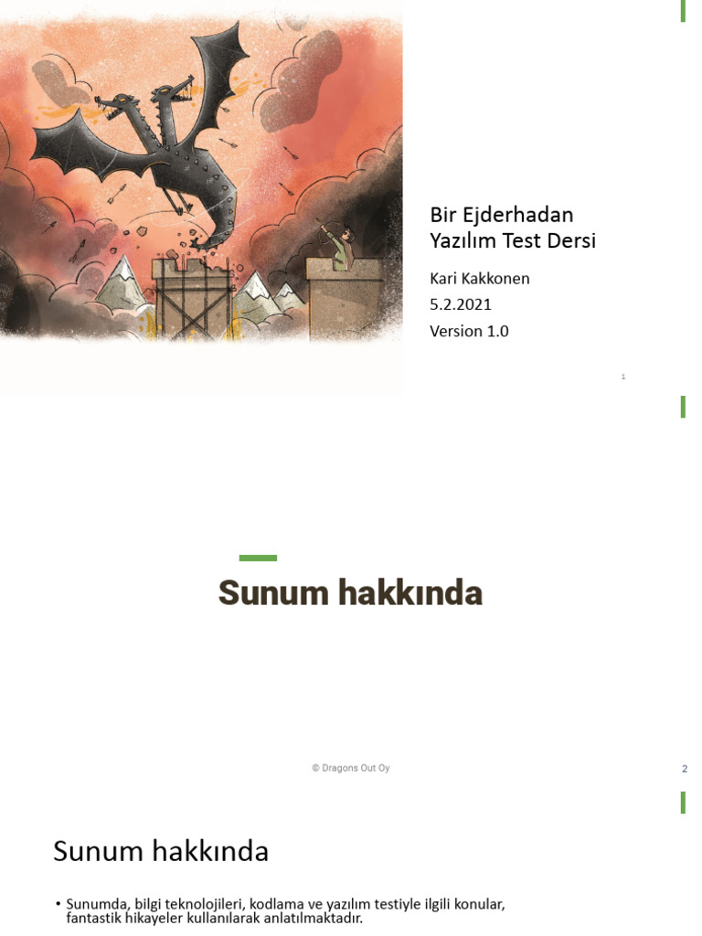 Software Testing Dragon Lesson Turkce | PDF