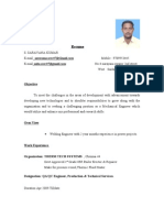 Resume Saravanakumar