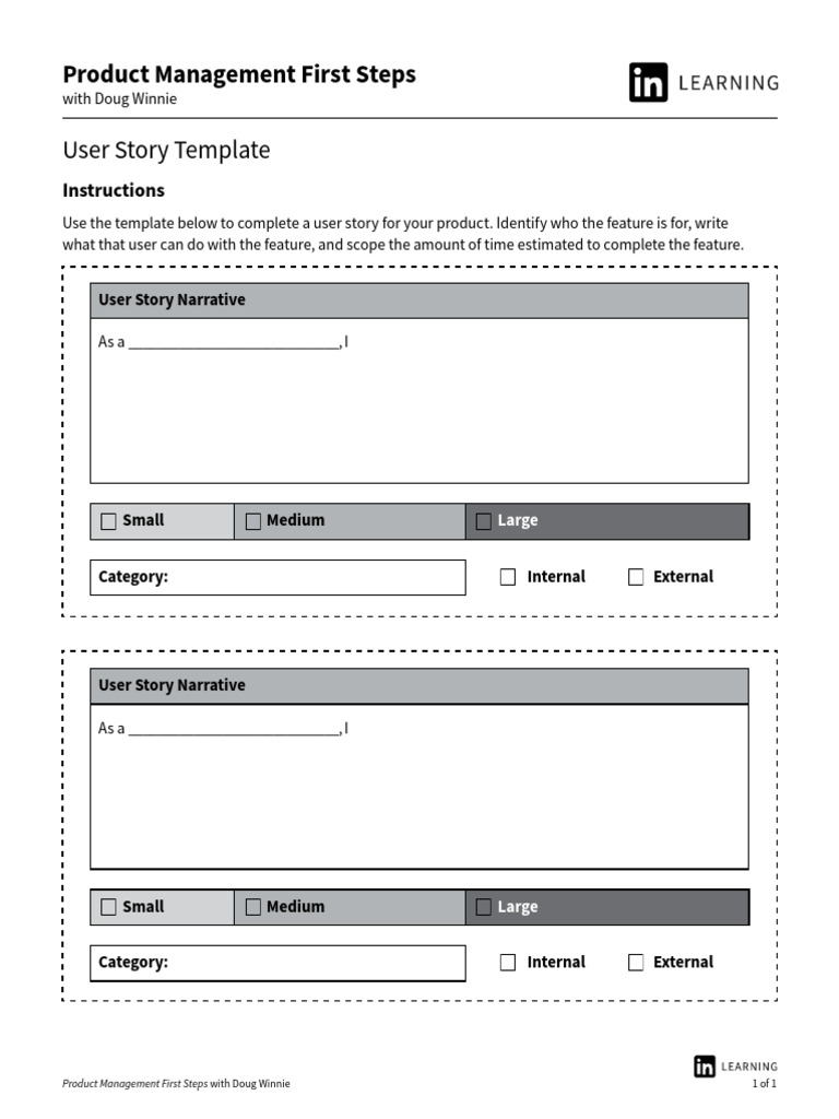User Story Template | PDF