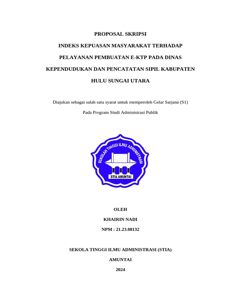 Proposal Skripsi | PDF
