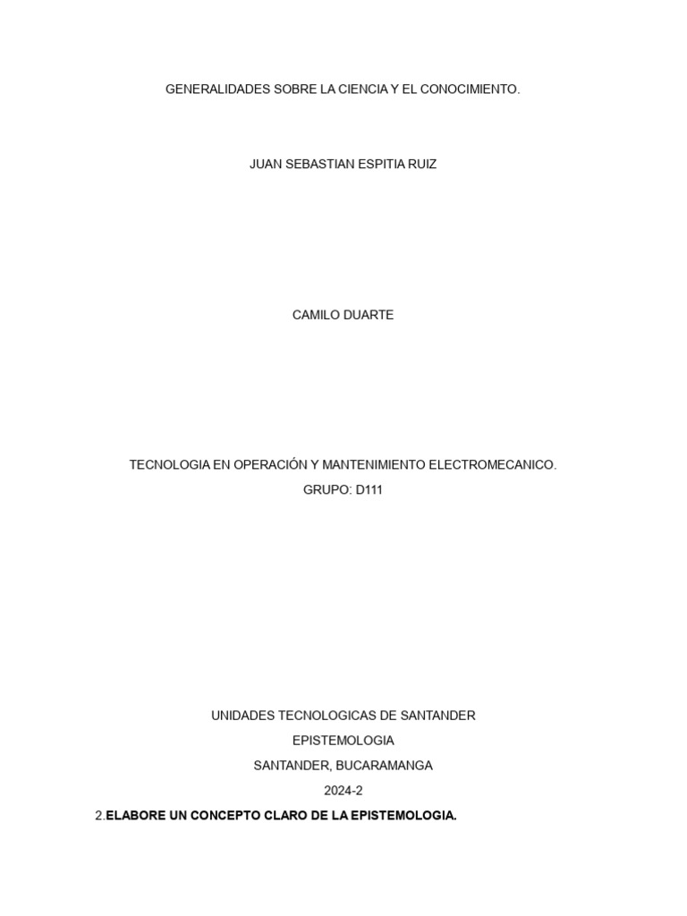 Generalidades Sobre La Ciencia y El Conocimiento | PDF