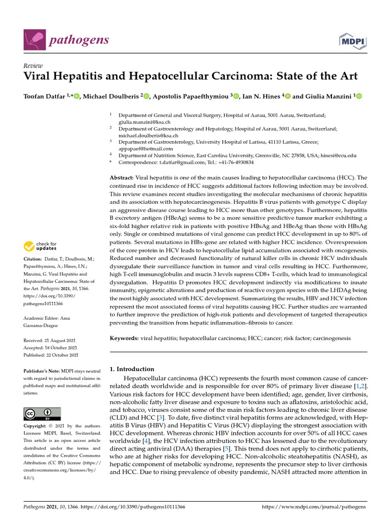 Viral - Hepatitis - and - Hepatocellular - Carcinoma - State of The Art ...