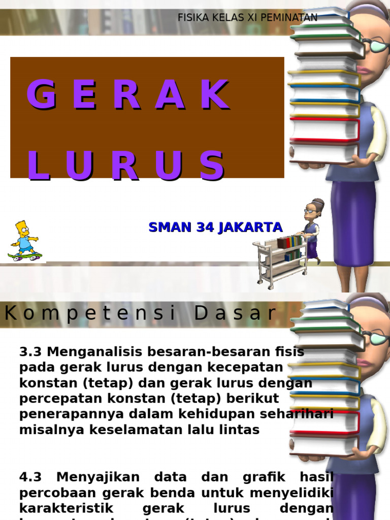 Fisika X Kinematika Gerak Lurus Glb Glbb Pdf