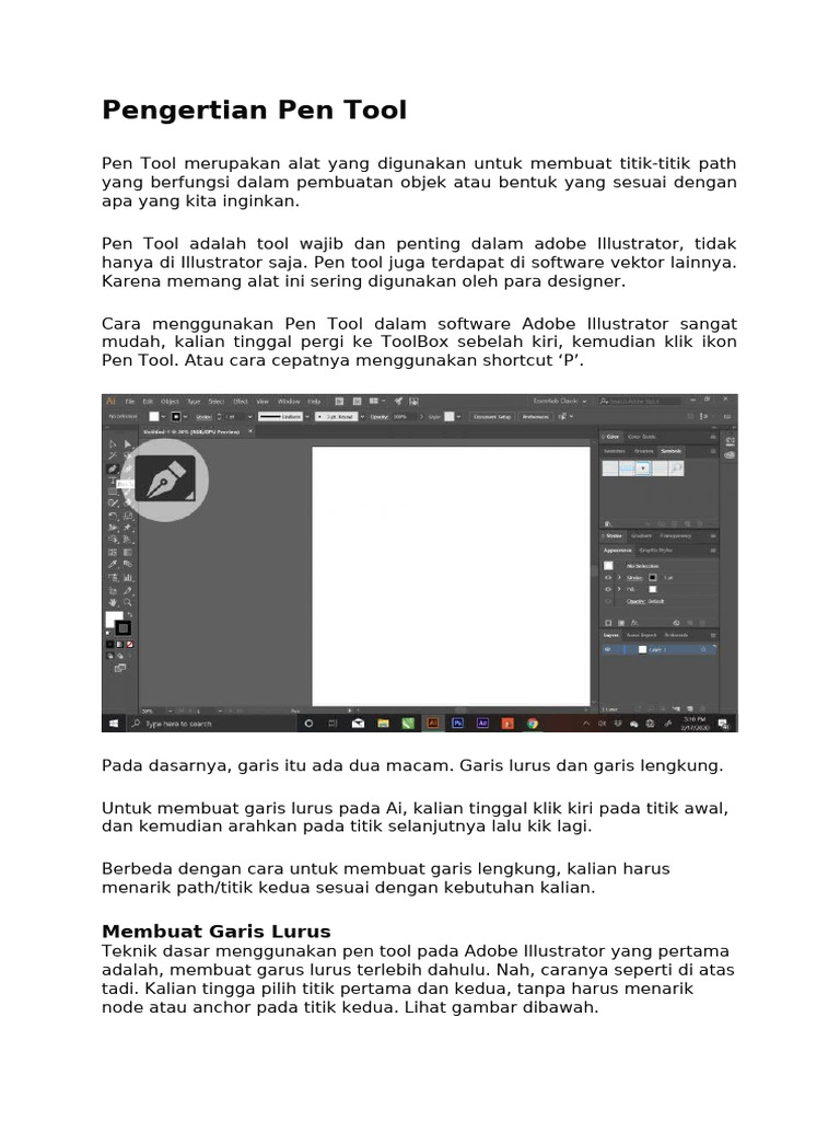 Teknik Dasar Penggunaan Pen Tool | PDF